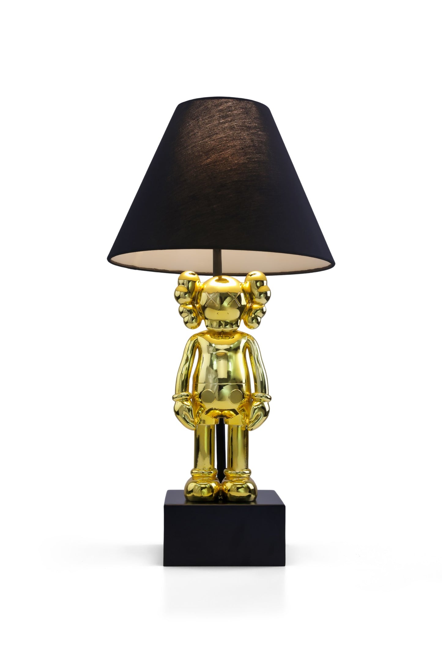 Kaws-Inspired Table Lamp with Gold-Plated Kaws Sculpture (30 x 61 x 30 cm)