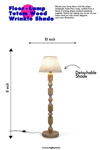 Wood Totem Floor Lamp 141 cm Home Decor Lighting
