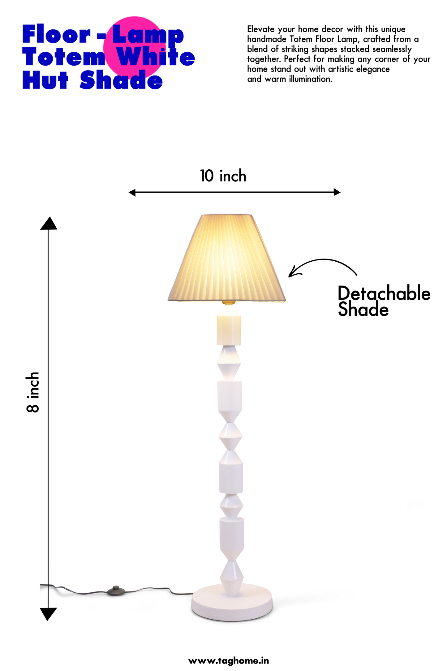 Totem Lamp White 141 cm Home Decor Lighting