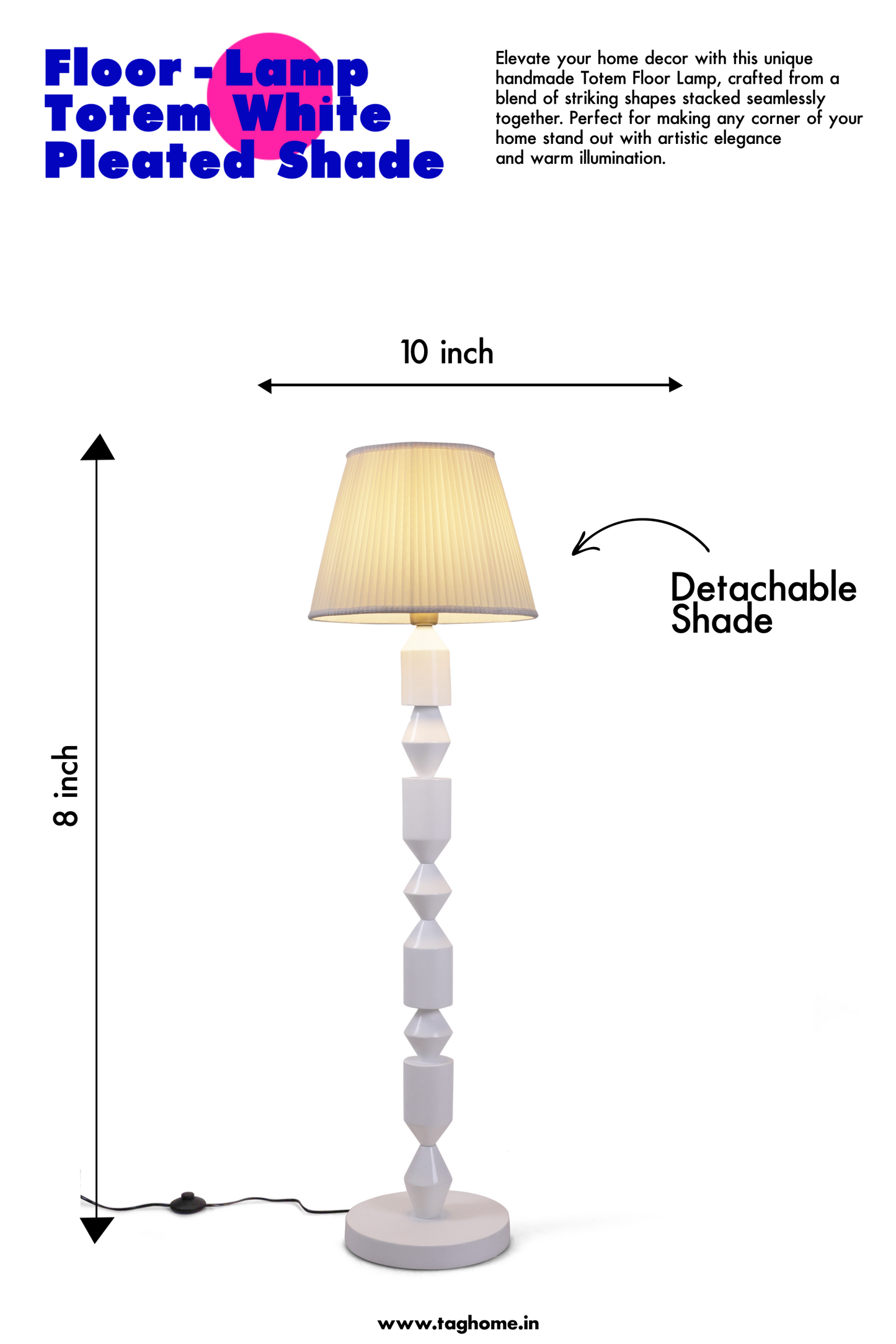 Totem Lamp White 141 cm Home Decor Lighting