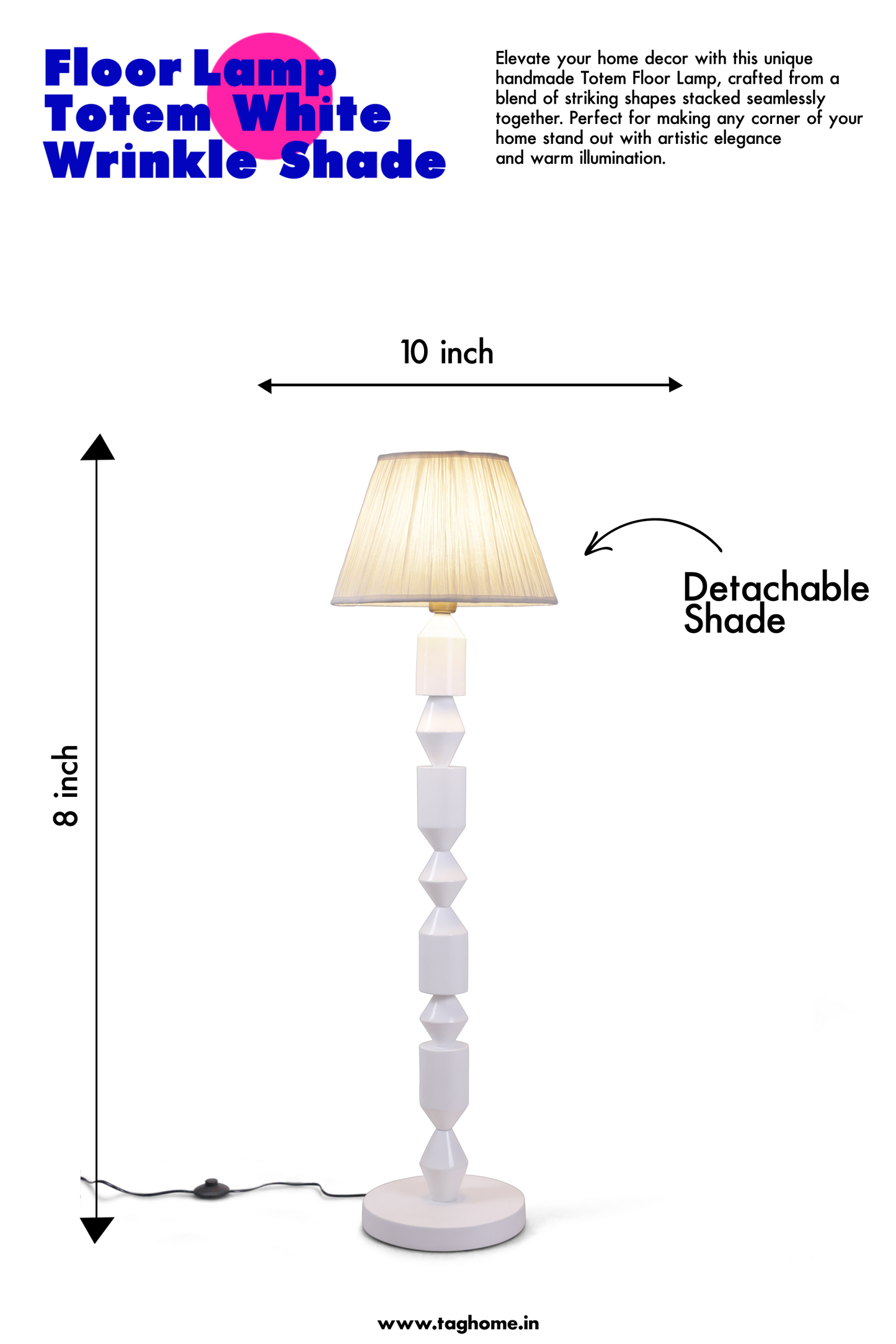 Totem Lamp White 141 cm Home Decor Lighting