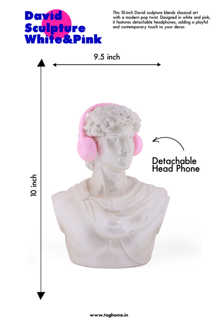 Michelangelo's David Pearl White Marble Home Decor Sculpture