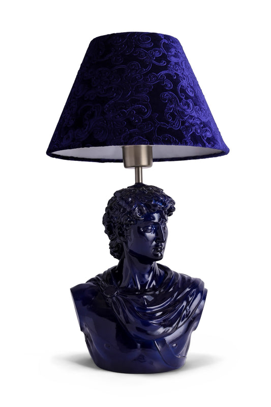 Michelangelo's David — Royal Blue Home Decor Sculpture Lamp