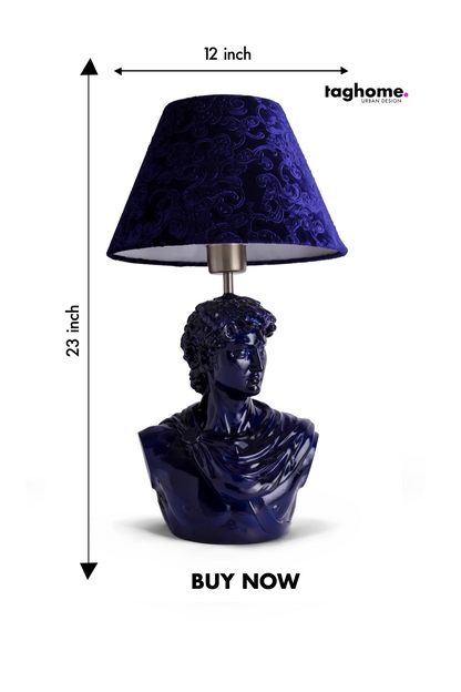 Michelangelo's David — Royal Blue Home Decor Sculpture Lamp