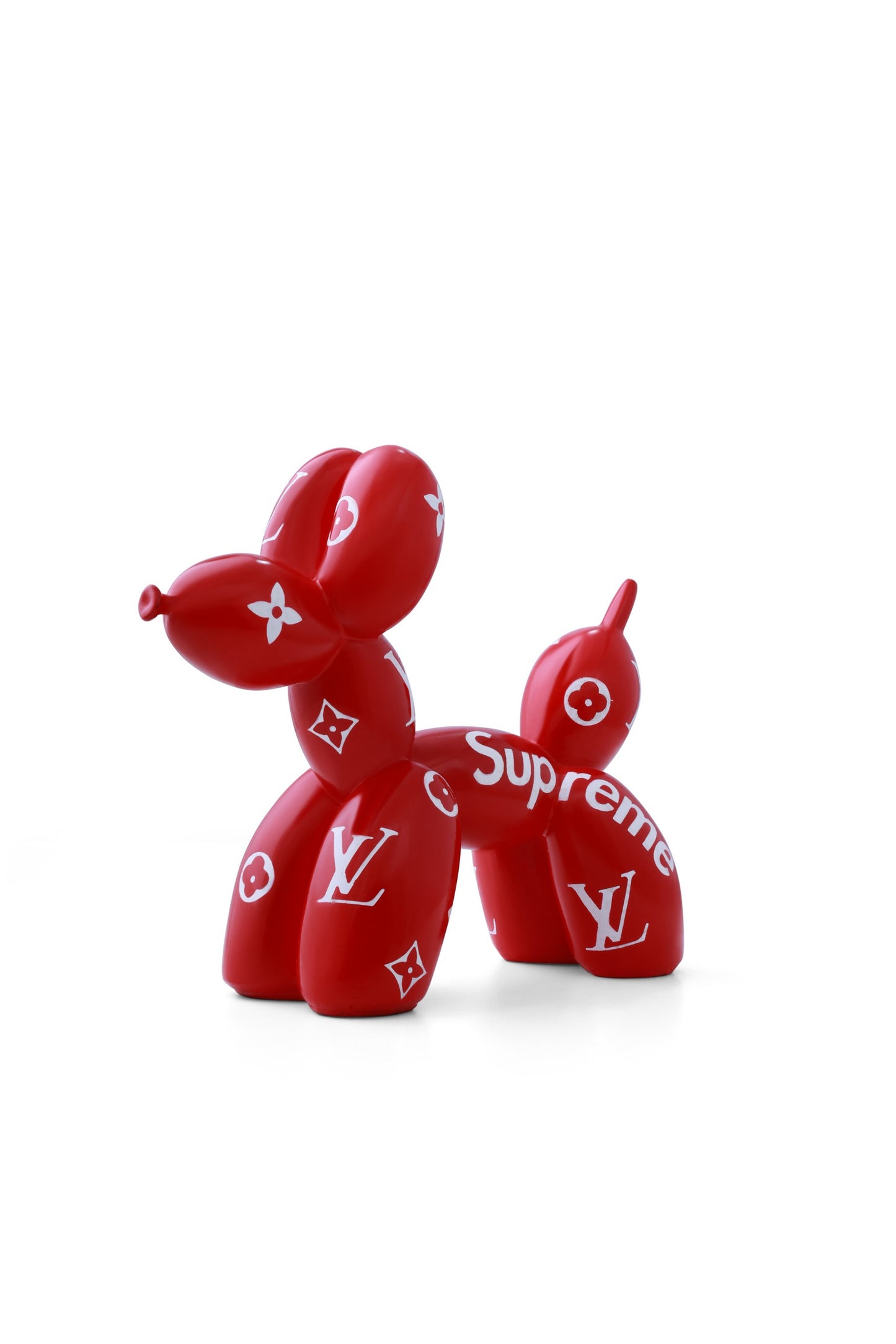 Balloon Dog Red Supreme LV Collaboration Home Decor Sculpture (20 x 18 x 9 cm)