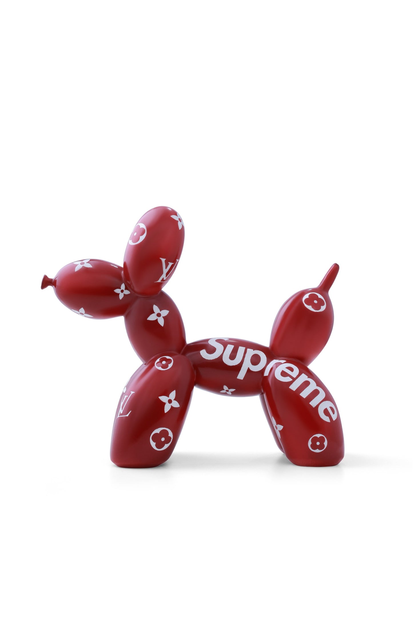 Balloon Dog Maroon Supreme LV Collaboration Home Decor Sculpture (20 x 18 x 9 cm)