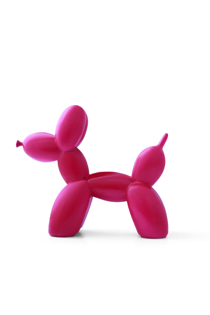 Balloon Dog Magenta Matte Home Decor Sculpture (20 x 18 x 9 cm)