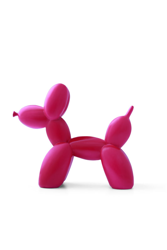 Balloon Dog Magenta Matte Home Decor Sculpture (20 x 18 x 9 cm)
