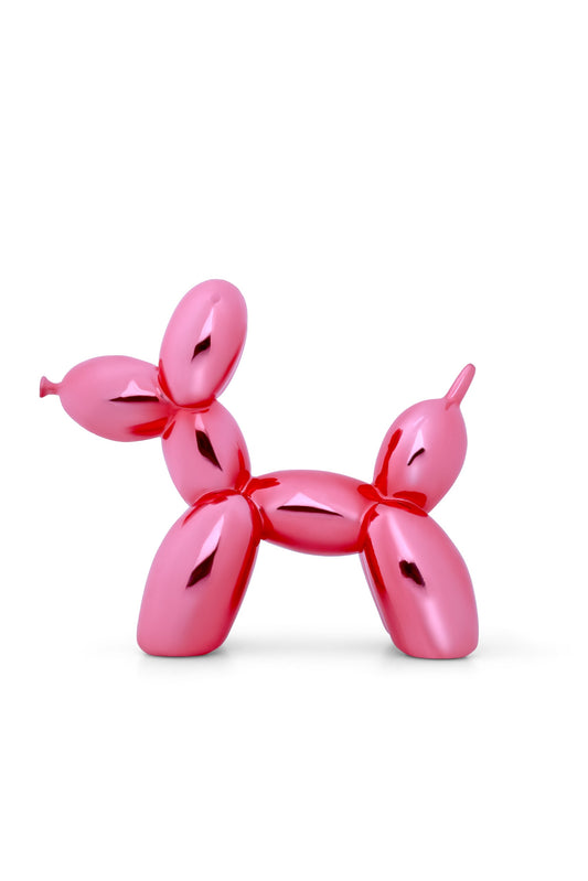Balloon Dog Pink Chrome Home Decor Sculpture (20 x 18 x 9 cm)