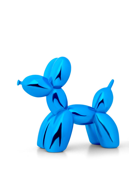 Balloon Dog Blue Chrome Home Decor Sculpture