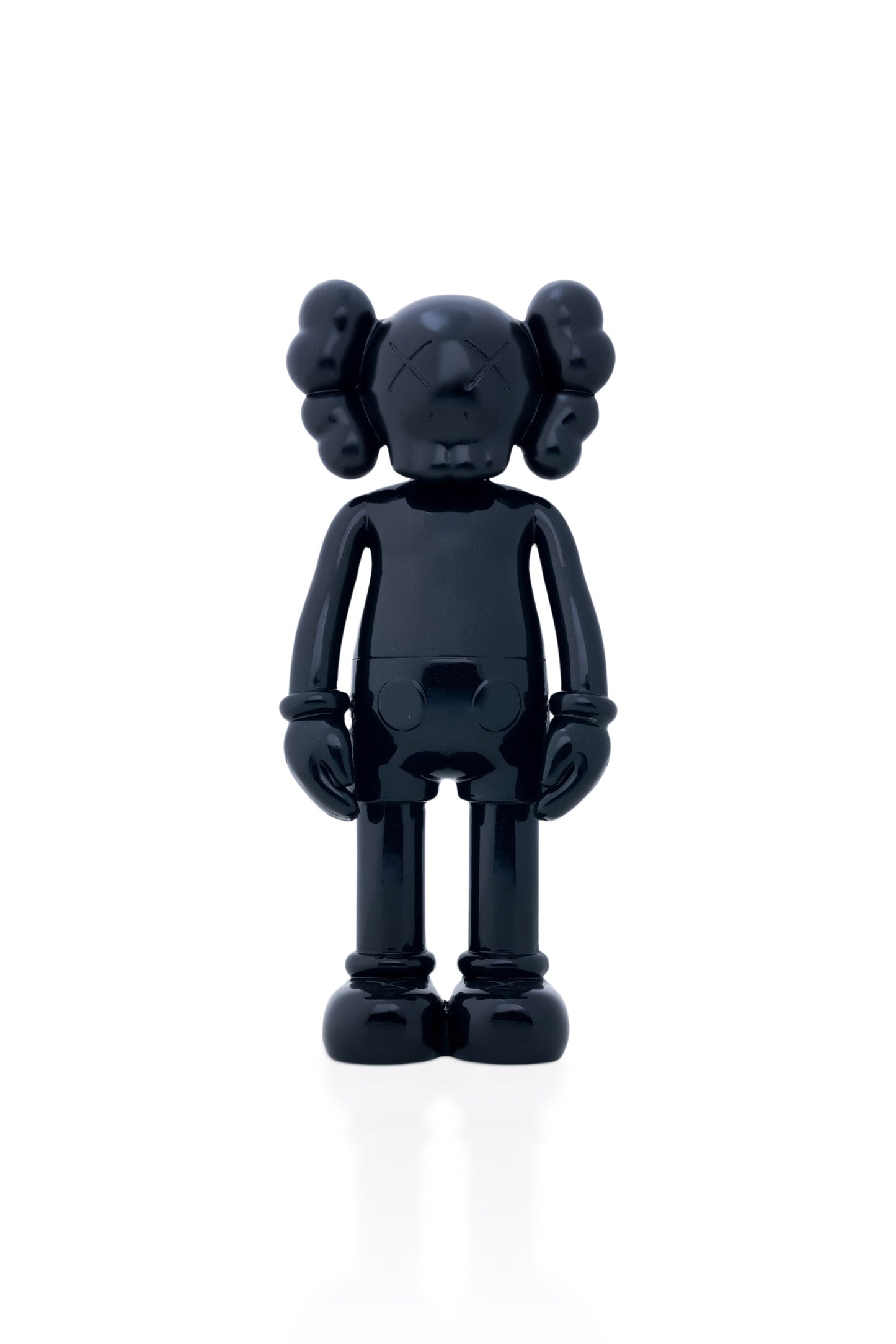 Kaws Sculpture Metallic Black Chrome Collection Home Decor (14 x 30 x 8 cm)