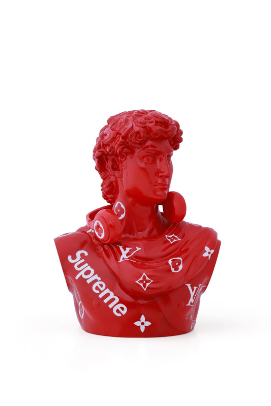 Michelangelo's David Louis Vuitton x Supreme Collaboration Home Decor Sculpture (26 x 30 x 17 cm)