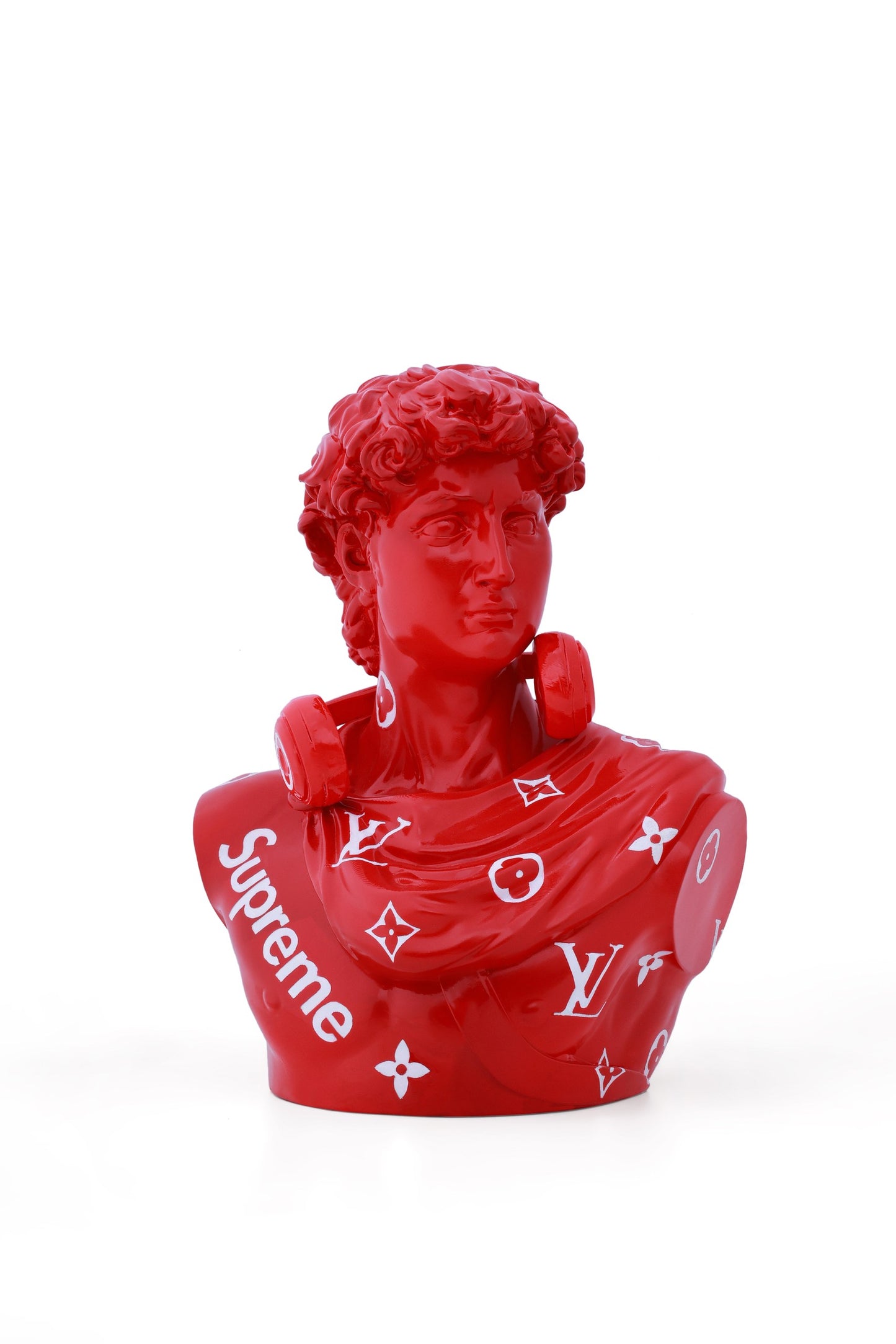Michelangelo's David Louis Vuitton x Supreme Collaboration Home Decor Sculpture (26 x 30 x 17 cm)
