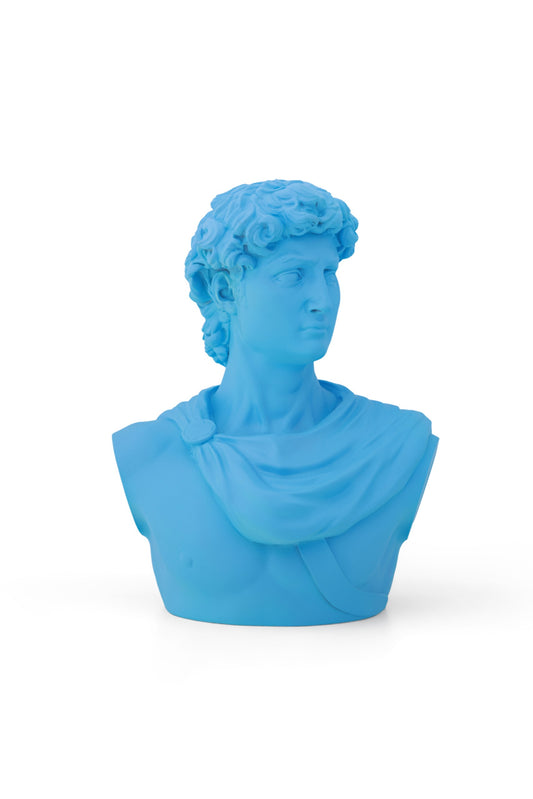 Michelangelo's David Sky Blue Home Decor Sculpture