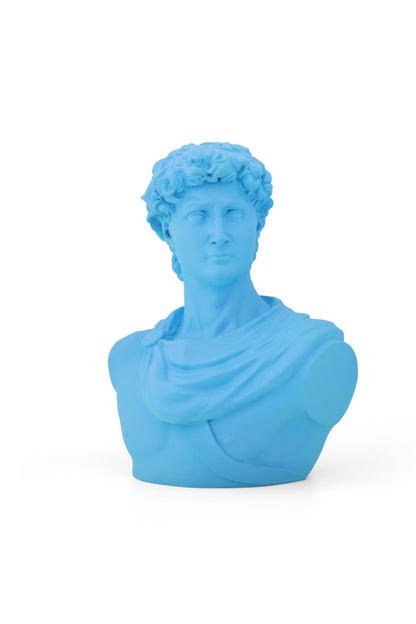 Michelangelo's David Sky Blue Home Decor Sculpture