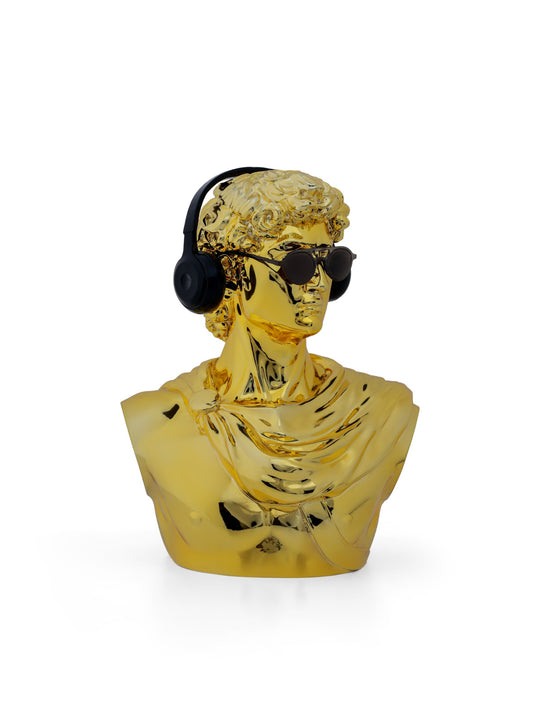 Michelangelo's David Gold Chrome Home Decor Sculpture