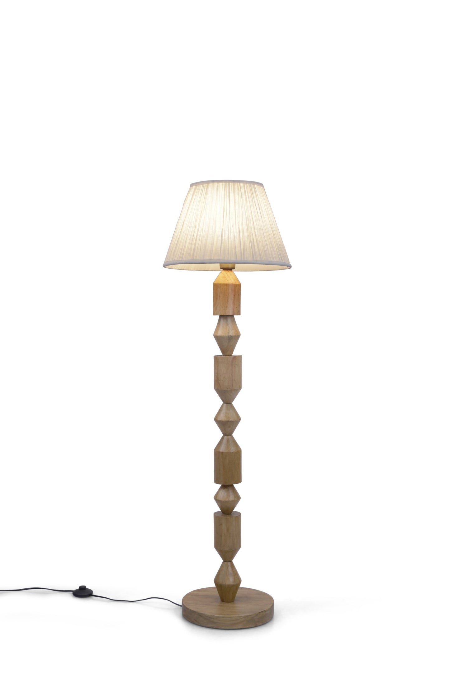 Wood Totem Floor Lamp 141 cm Home Decor Lighting