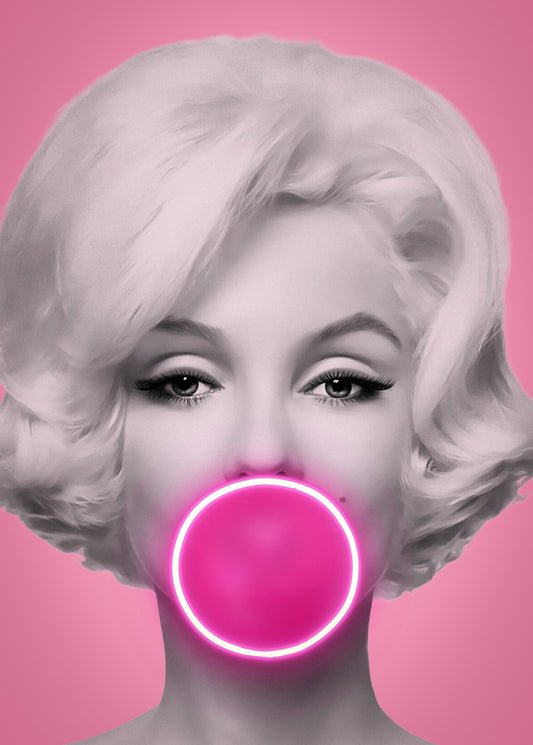 Marilyn Bubblegum LED Wall Art Home Decor