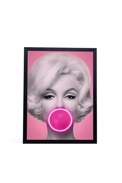 Marilyn Bubblegum LED Wall Art Home Decor