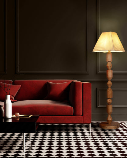 Wood Totem Floor Lamp 141 cm Home Decor Lighting