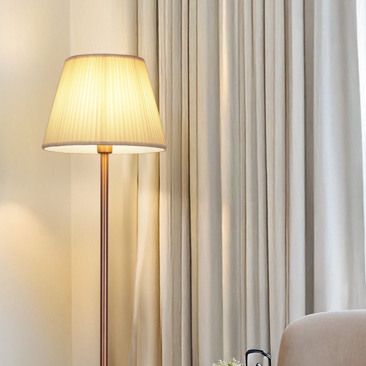 Rose Gold Luxe Floor Lamp 156 cm Home Decor