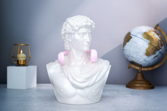 Michelangelo's David Pearl White Marble Home Decor Sculpture