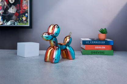 Balloon Dog Rainbow Chrome Home Decor Sculpture
