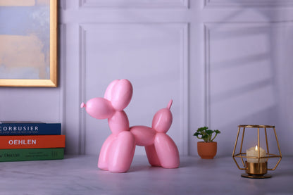 Balloon Dog Pink Matte Home Decor Sculpture (20 x 18 x 9 cm)